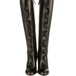 NWT Valentino Garavani Ruffle Knee Boot
